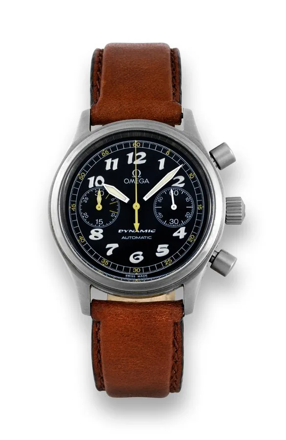 Omega Dynamic Chronograph steel Omega, 'Dynamic Chronograph, Automatic', case No. 56133073, Ref. 5290. Made in the late 1990s. Fine, self-winding, water-resistant, stainless steel wristwatch with round-button chronograph, register and a stainless steel Omega buckle. Accompanied by a fitted box. To be sold without reserve