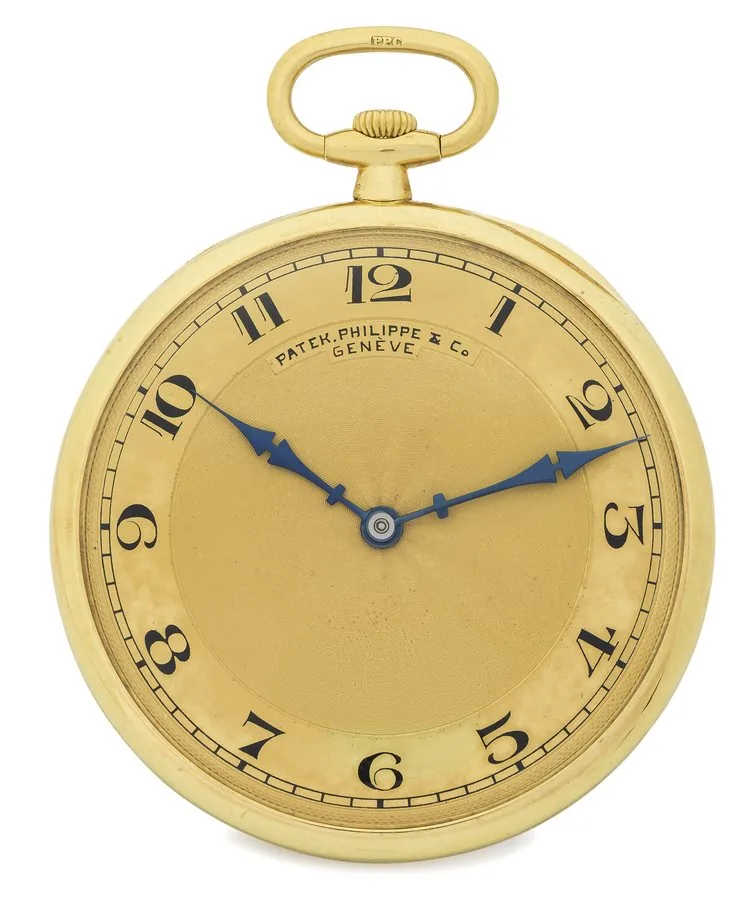 PATEK PHILIPPE DRESS POCKET WATCH YELLOW GOLD Patek Philippe & Cie, Geneva, Switzerland, No. 810136, case No. 411973. Made circa 1920. Very fine, 18K yellow gold keyless dress pocket watch