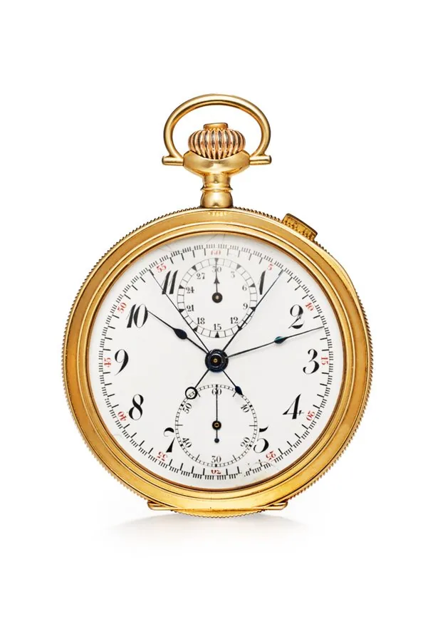ED. HEUER & CO. SPLIT-SECONDS CHRONOGRAPH, MINUTE RECORDER; 14K YELLOW GOLD