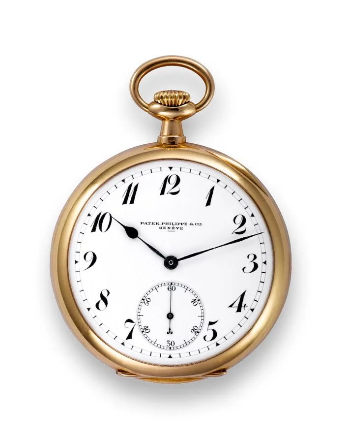 Patek Philippe ' Breguet Numerals Patek Philippe & Cie., Genève, movement No. 190892, case No. 408542. Made in 1919. Fine, 18K yellow gold, keyless pocket watch.