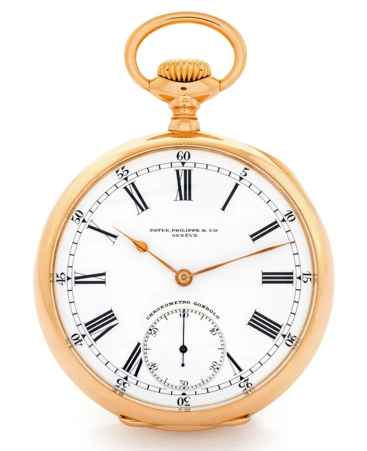 PATEK PHILIPPE MADE FOR GONDOLO & LABOURIAU RIO DE JANEIRO Patek Philippe & Cie., Genève, "Chronometro Gondolo", No. 170815, case No. 400161. Made for Gondolo & Labouriau, Rio de Janeiro. Made circa 1915. Very fine, large, 18K pink gold, keyless pocket watch. please note that the case and movement numbers do not match according to Patek Philippe Dial, case, cuvette and movement signed.