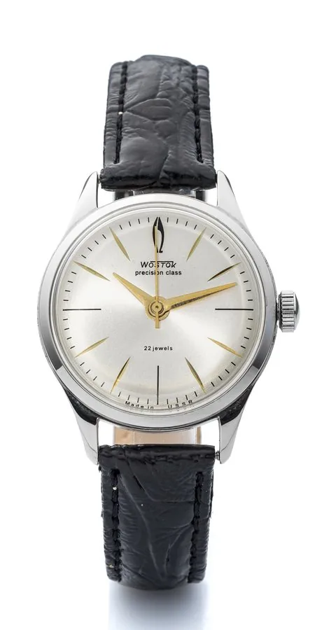 ZENITH/WOSTOCK, PRECISION MADE IN USSR A fine, self-winding, stainless steel precision wristwatch.