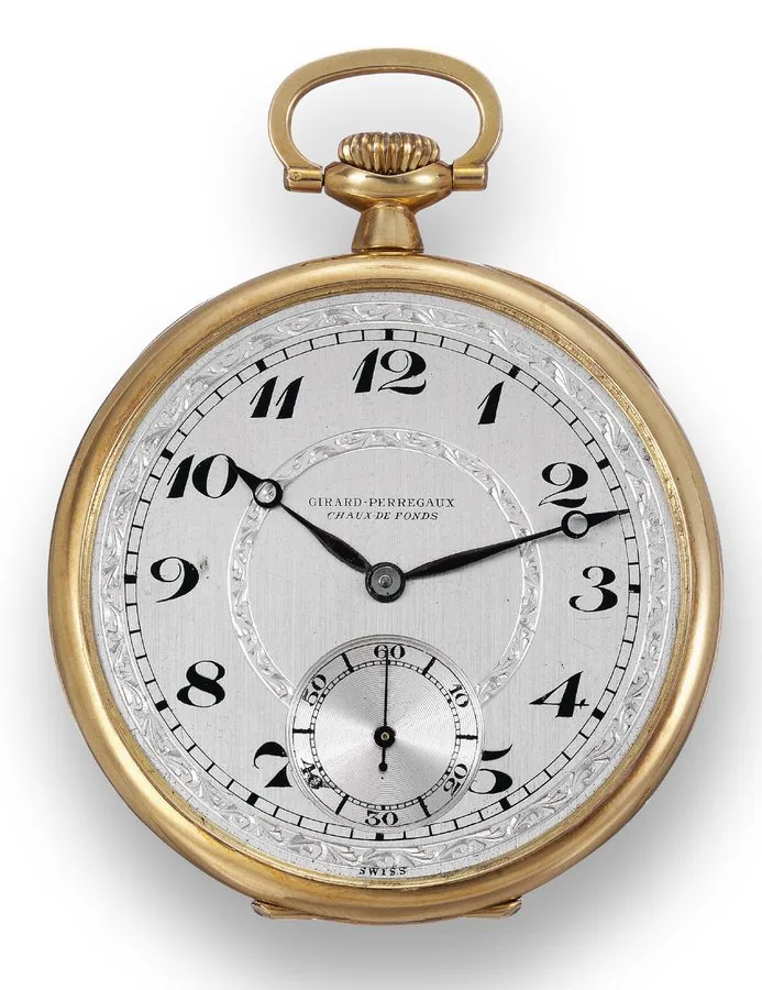 Girard-Perregaux, Chaux-de- Fonds, No. 433432. Made circa 1920. Fine, keyless, 18K yellow gold dress watch.