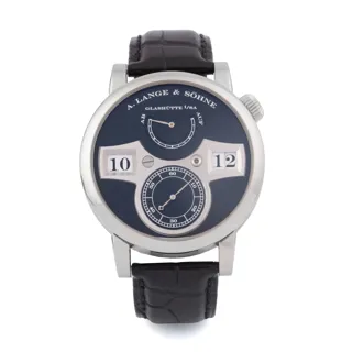 A. Lange and Sohne A. Lange & Söhne Zeitwerk 140.029 42mm White gold Black · 140.029