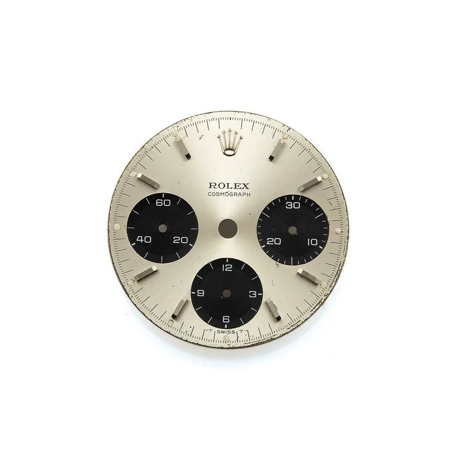 ROLEX DAYTONA SILVER DIAL Rolex Dial, Ref. 6239, service dial in silver with black subdial (Rolex Cosmograph) In good condition.