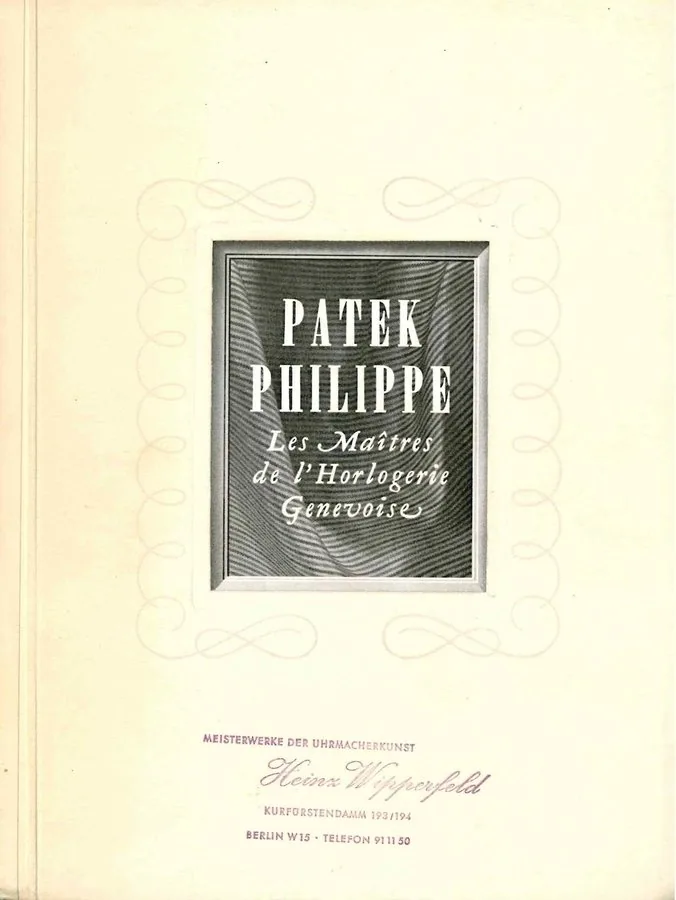 HOROLOGICAL DOCUMENTS : PATEK PHILIPPE AND HAUSMANN & Co.