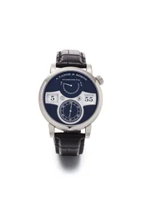 A. Lange and Sohne A. Lange & Söhne Lange Zeitwerk 140.029/LS1403AD 41.5mm White gold Blue and White · 140.029/LS1403AD