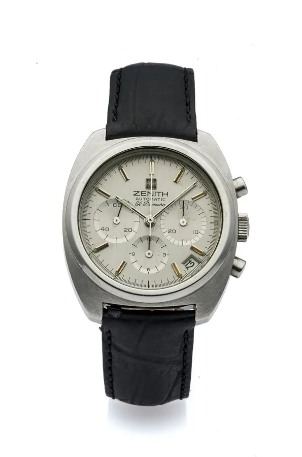 ZENITH EL PRIMERO CHRONOGRAPH STEEL Fine, self-winding, stainless steel wristwatch with chronograph and date.