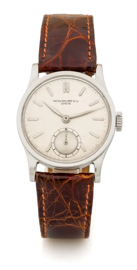 PATEK PHILIPPE REF. 96 CALATRAVA STEEL Very fine and rare, manual winding steel wristwatch.