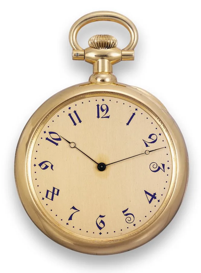 Jules Jürgensen, Swiss, No. 14293. Made circa 1880. Very fine, large and heavy, 18K gold keyless pocket watch with Jûrgensen's patent bow hand setting, patented in 1867. To be sold without reserve
