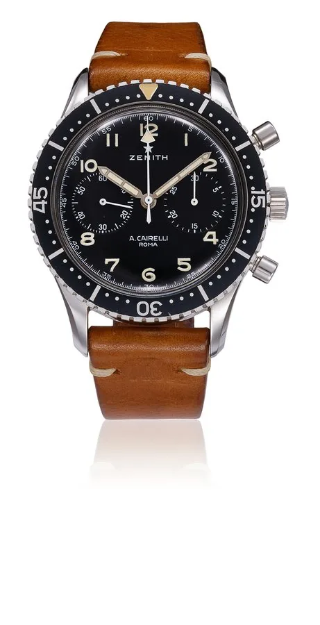 ZENITH CHRONOMETRO TIPO CP-2, STEEL ,RETAILED BY A.CAIRELLI-ROMA