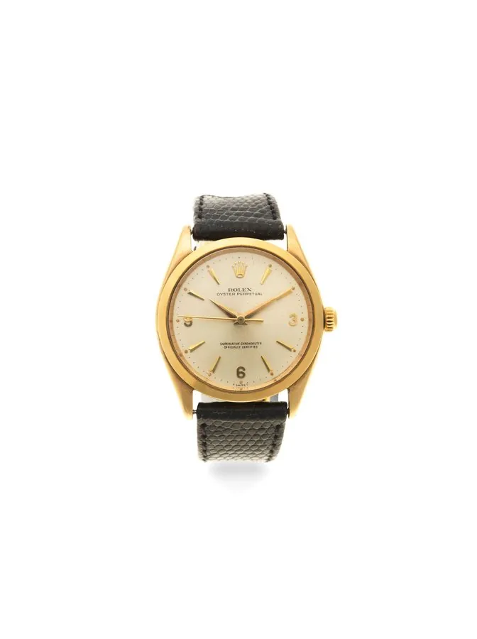 Rolex. A 9K gold automatic wristwatch Oyster Perpetual, Ref: 1003, Glasgow Import mark for 1961