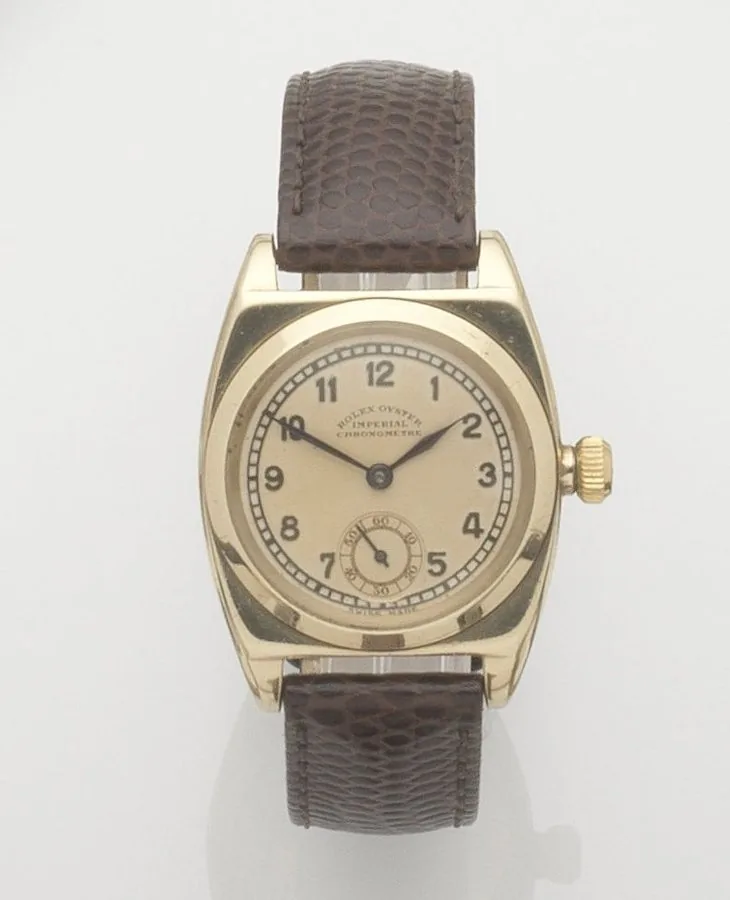 Rolex. A 9ct gold manual wind wristwatchOyster Imperial, Ref:3116, Case No. 42197, Hallmark for 1948