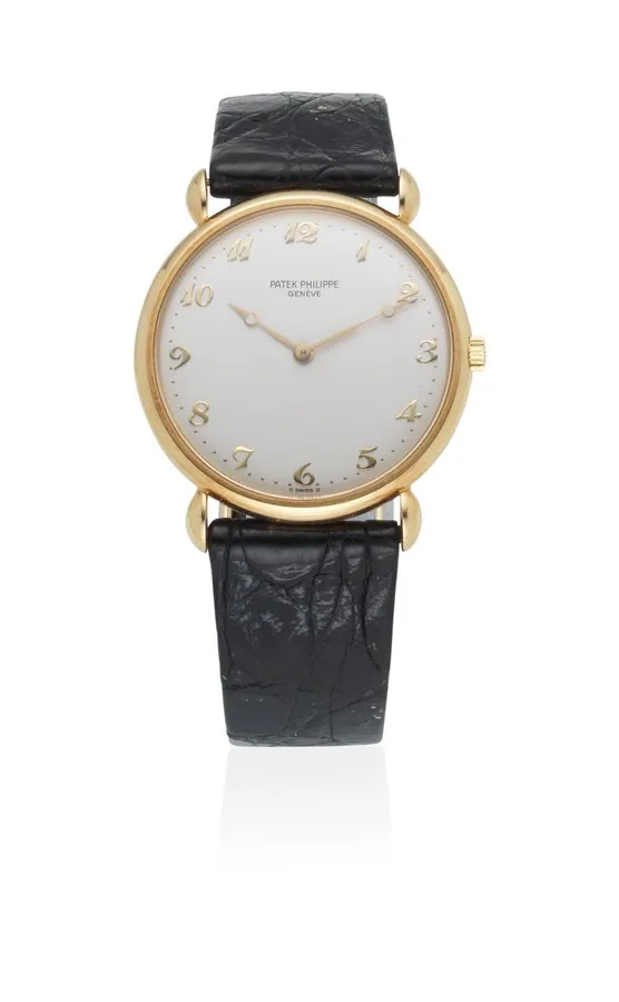 Patek Philippe. An 18K gold manual wind wristwatch Calatrava, Ref: 3820, Sold 22nd March 1990