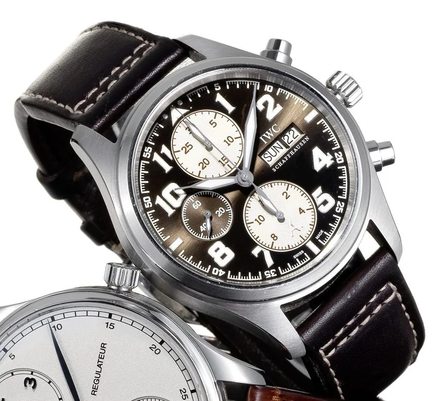 IWC. A stainless steel limited edition automatic chronograph calendar wristwatchRef:3717, Antoine De Saint Exupery Edition, Case No.3159914, Limited Edition No. 250/1630, Sold 8th of June 2007