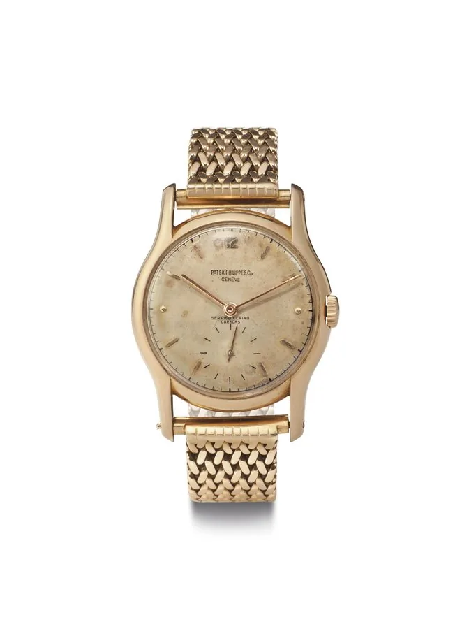 Patek Philippe. An 18k Pink Gold Wristwatch with Bracelet SIGNED PATEK PHILIPPE & CO., GENÈVE, RETAILED BY SERPICO Y LAINO, CARACAS, REF. 2406, MOVEMENT NO. 960'137, CASE NO. 645'515, MANUFACTURED IN 1947