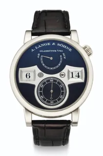 A. Lange and Sohne A. Lange & Söhne Zeitwerk 140.029 42mm White gold Black · 140.029
