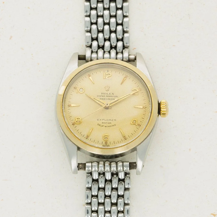 Rolex Explorer 6298 Waffle Dial Two-Tone