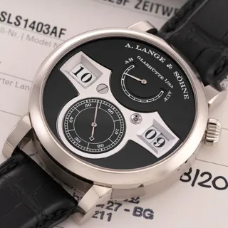 A. Lange and Sohne A. Lange & Söhne Zeitwerk 140.029 42mm White gold Black · 140.029
