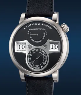 A. Lange and Sohne A. Lange & Söhne Zeitwerk 140.029 42mm White gold Black · 140.029