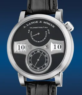 A. Lange and Sohne A. Lange & Söhne Zeitwerk 140.029 41.9mm White gold Black · 140.029