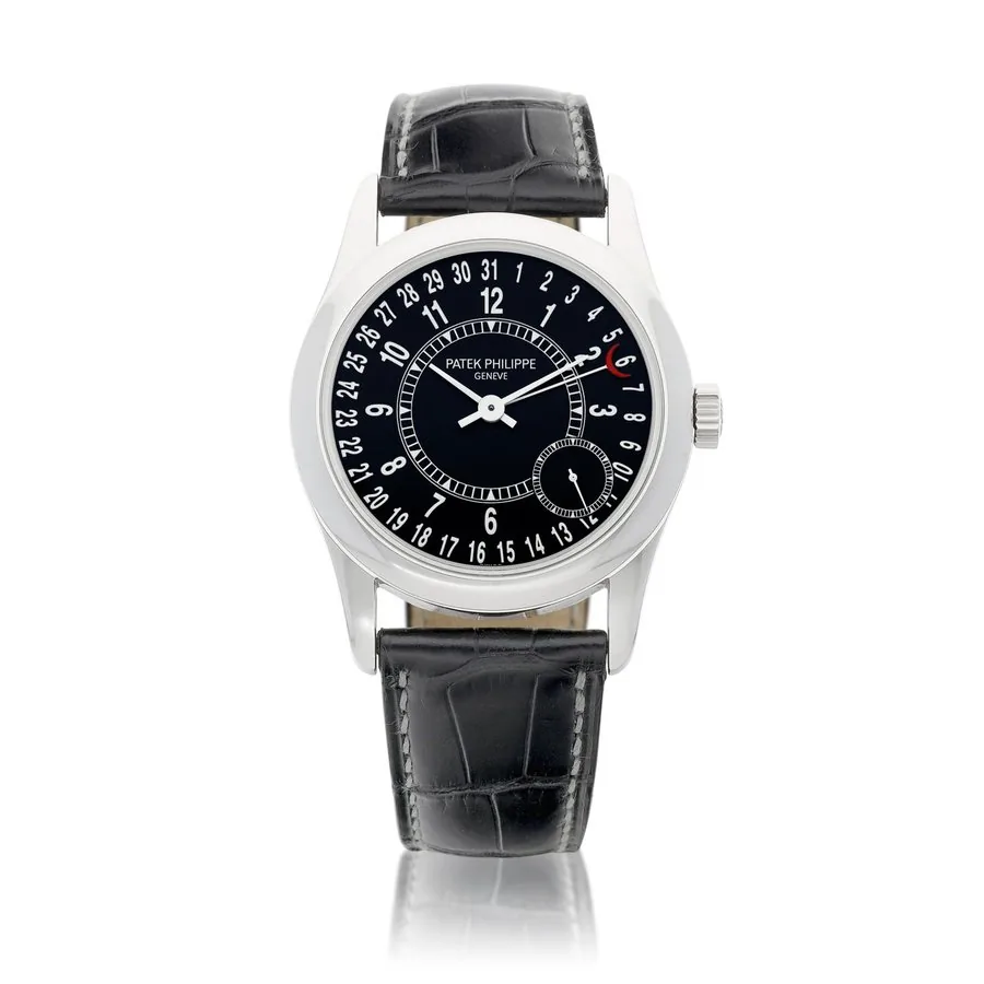 Calatrava, Reference 6000, A white gold wristwatch with date, Circa 2007 | 百達翡麗 Calatrava 型號6000 白金腕錶，備日期顯示，約2007年製