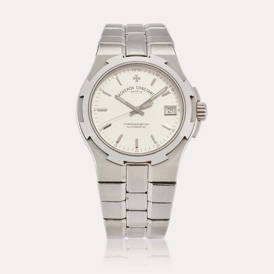 Reference 42040 Overseas | A stainless steel automatic wristwatch with date and bracelet, Circa 2000