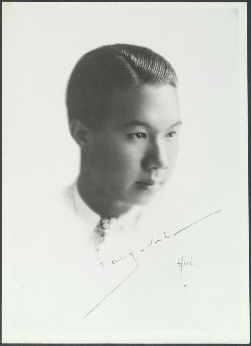 Studio portrait photograph of Emperor Bao Dai