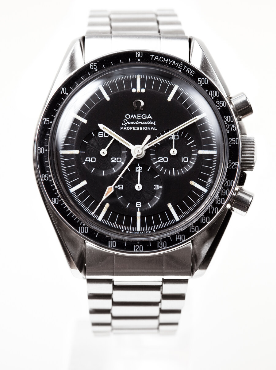 A vintage pre-moon Omega Speedmaster chronograph