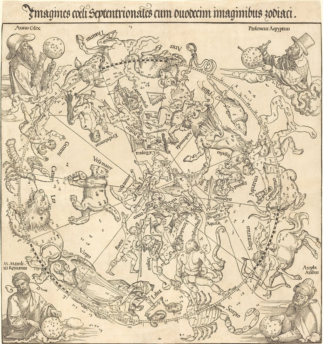 Albrecht Durer's 1515 map of the northern celestial hemisphere