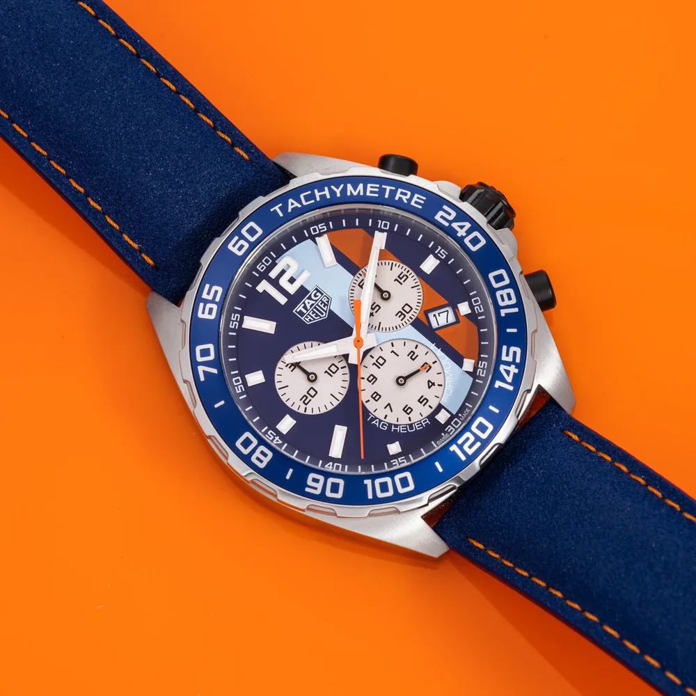 Pre-Owned TAG Heuer by Analog Shift F1 Chronograph 'Gulf' Ref. 40990486
