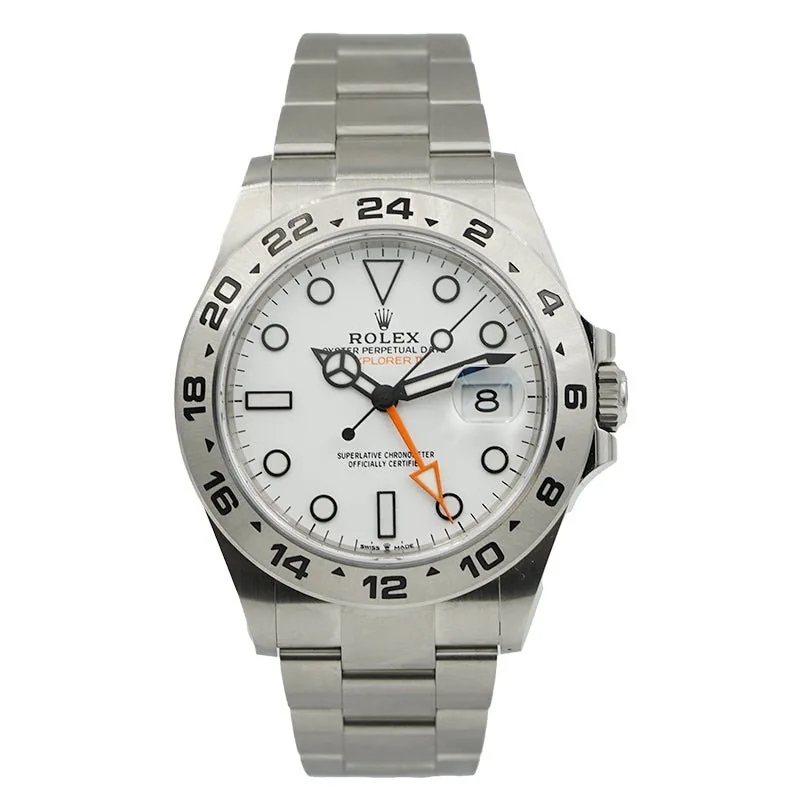 Pre-Owned Watches SOLD - 9/13/24 - Rolex Explorer II White 42mm 226570 B&P '23 Stainless Steel Polar Dial Ref. 221128