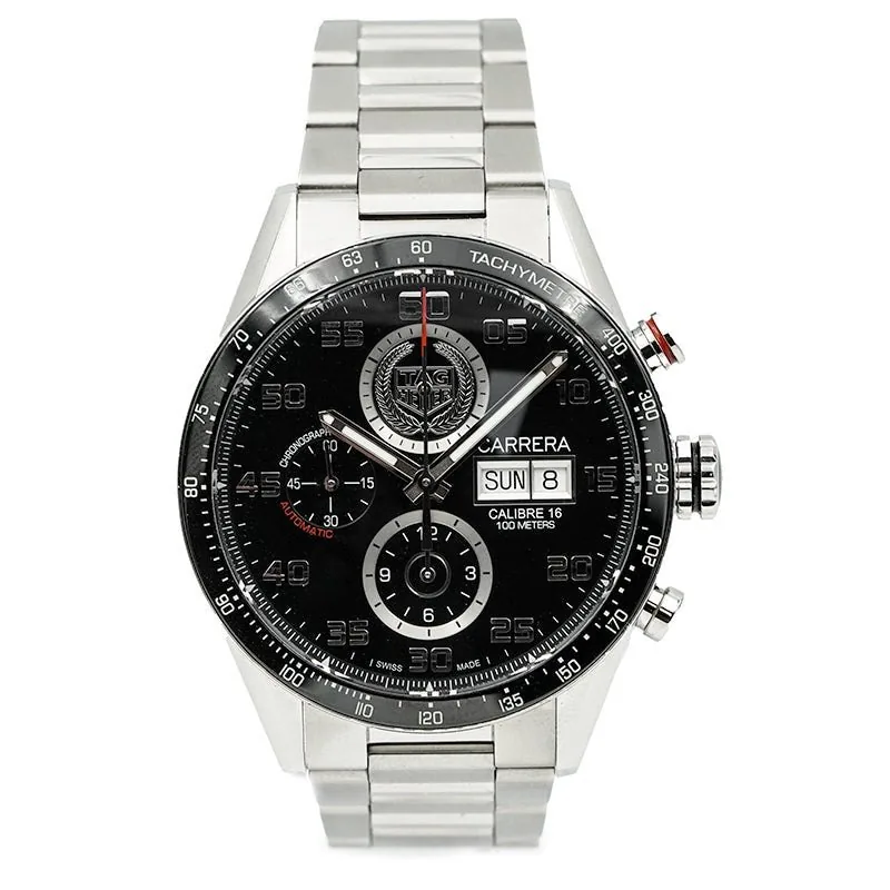 Pre-Owned Watches SOLD - 10/15/25 - Tag Heuer Carrera CAV2A1T.BAO738 Ambassador Watch B&P 2018 Chronograph Day Date Ref. 234737