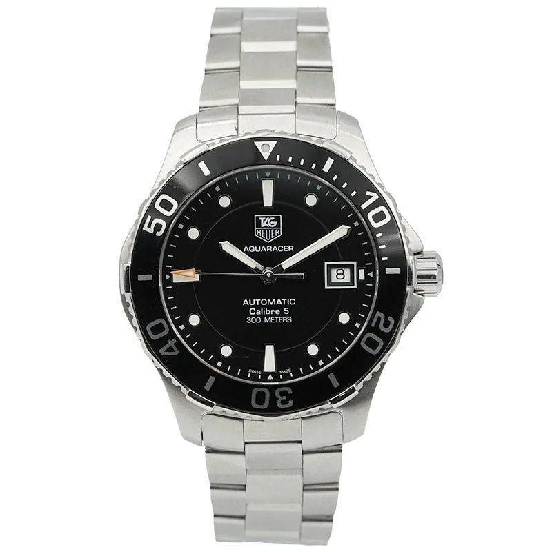 Pre-Owned Watches SOLD - 10/30/25 - Tag Heuer Aquaracer WAN2110.BA0822 Black Dial 41mm Stainless Steel Box & Book