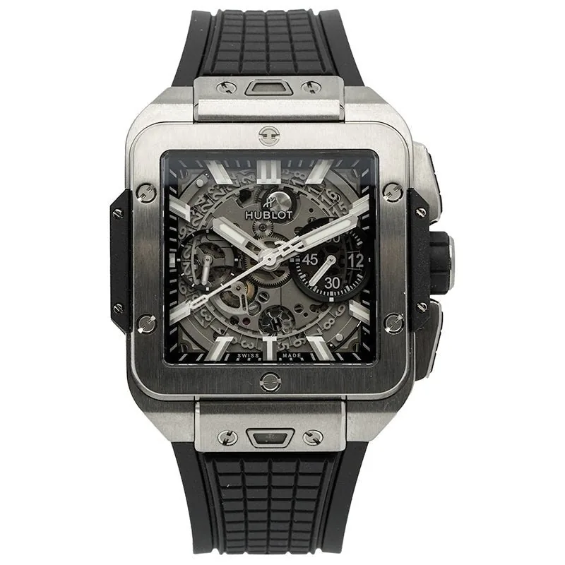 Pre-Owned Watches SOLD - 8/9/24 - Hublot Square Bang Unico 821.NX.0170.RX Titanium 42mm Chronograph B&P 2023 Ref. 234243