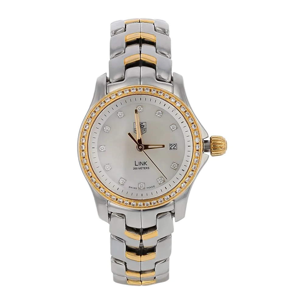 Preowned 27mm Tag Heuer Link Lady Watch in Stainless Steel and 18KY Gold Ref. 210000473572