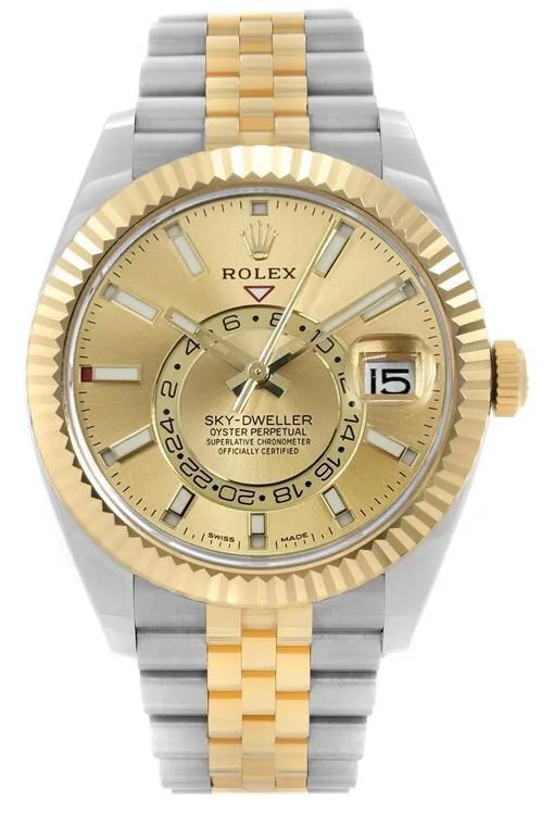 Rolex Sky-Dweller Two-tone 42mm Champagne 54608