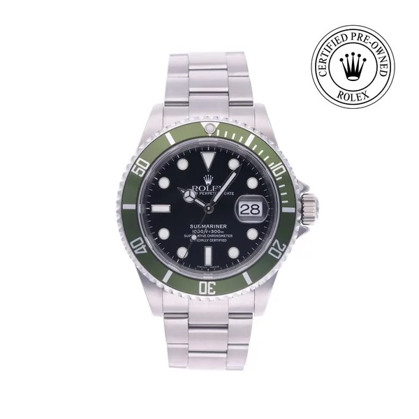 Rolex SUBDATE SS BLKDL GRNBZ 40411046