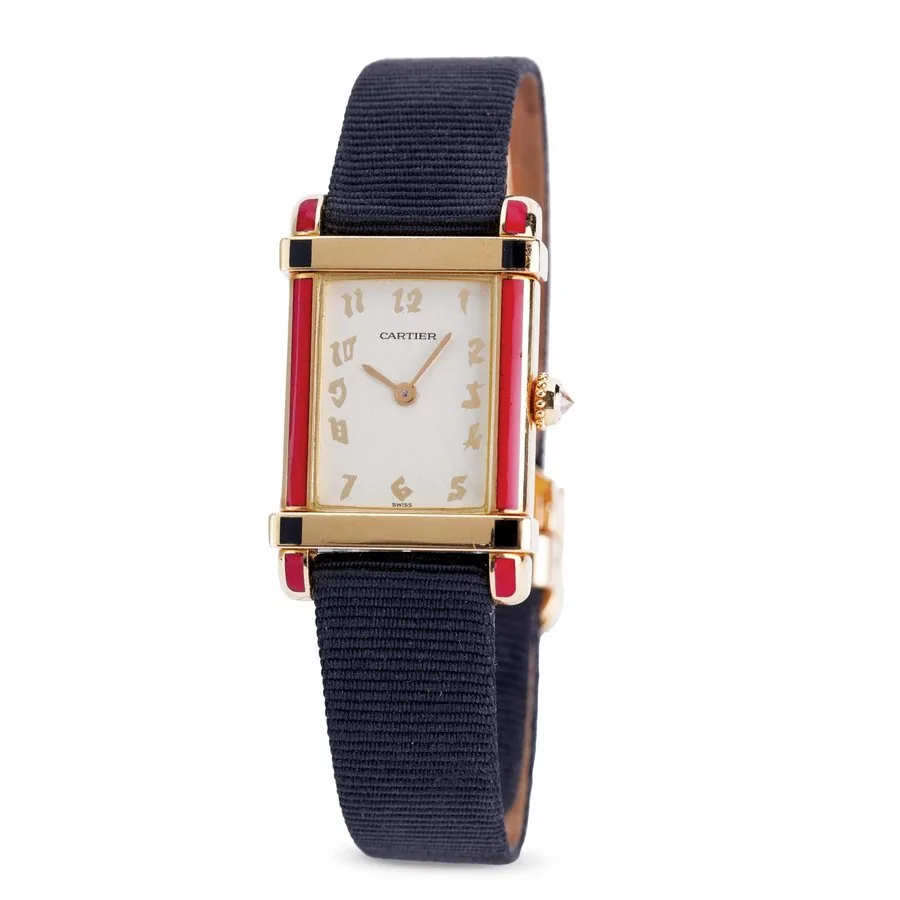 CARTIER, REF. 2305, TANK CHINOISE, ENAMAL, 18K YELLOW GOLD