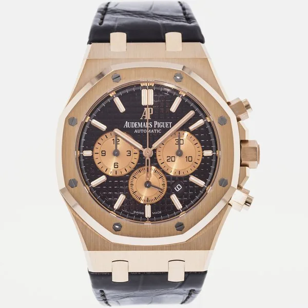 Audemars Piguet Royal Oak Chronograph Chocolate Dial Brown Leather 26331OR B/P