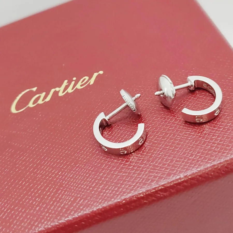 Cartier PRE-OWNED Love Earrings K18WG PH29