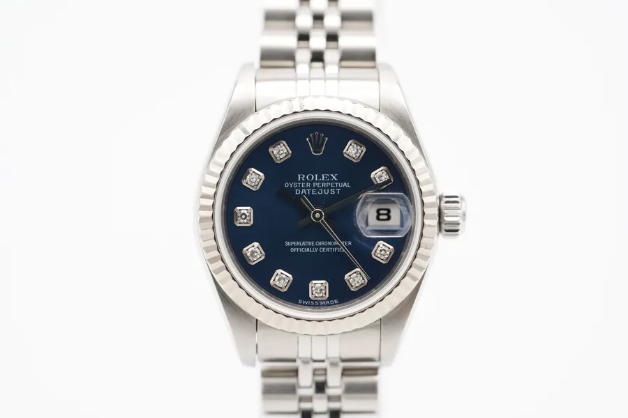 Rolex Lady-Datejust 79174G Blau Diamanten 3323