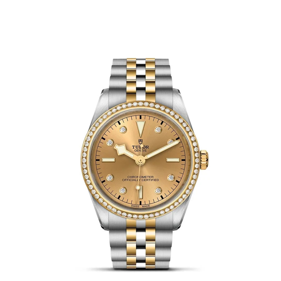 Tudor Black Bay 36 S&g Champagne dial with a diamond set bezel M79653-0007