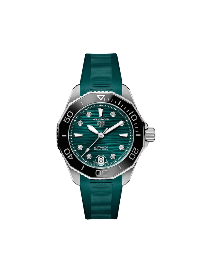 TAG Heuer Aquaracer LadyProfessional 300 Green dial with Diamonds WBP231G.FT6226