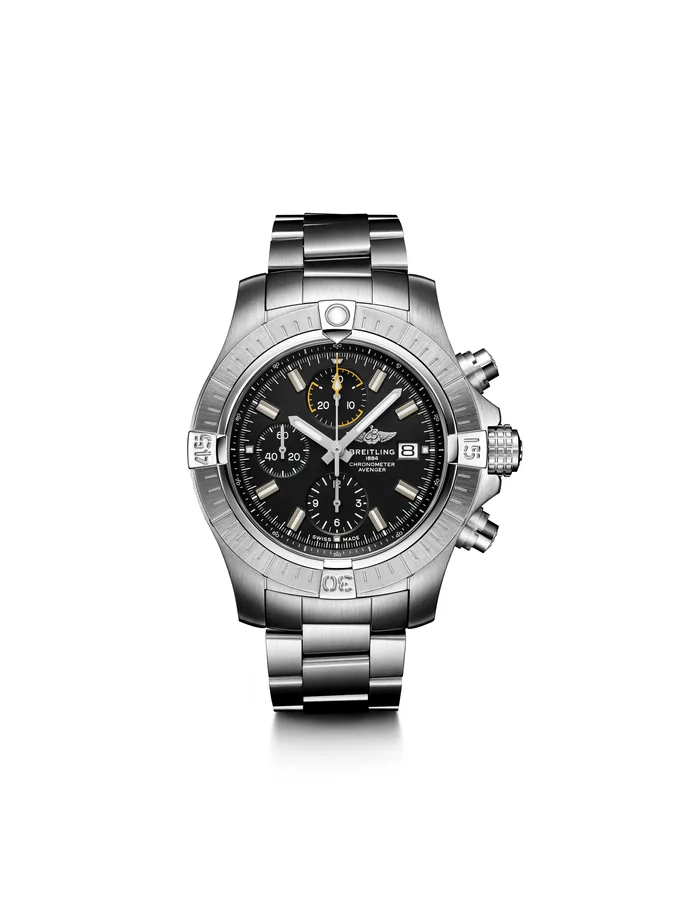 Breitling AvengerChronograph 45 Black Dial Automatic Stainless Steel A A13317101B1A1