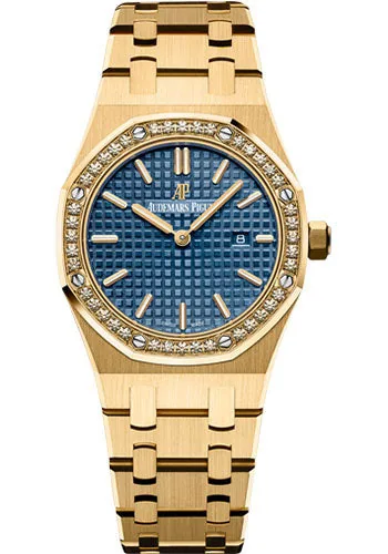 Audemars Piguet Royal Oak LadyFactory Diamond Bezel Blue Dial 67651BA.ZZ.1261BA.02