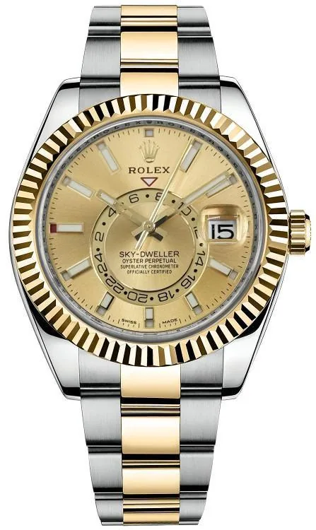 Rolex Sky-Dweller Two-tone 42mm Champagne 54611