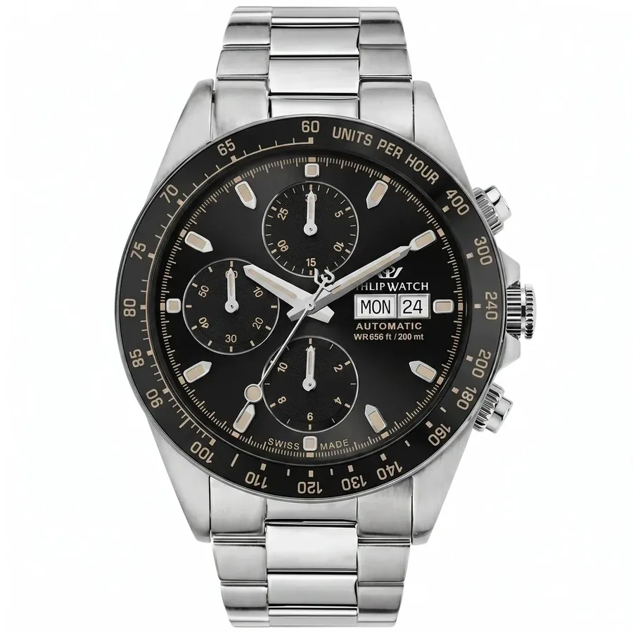 Philip Watch Caribe Automatik Schwarz 42mm R8243607006