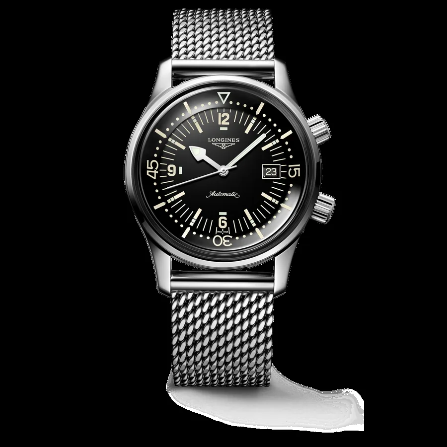 Longines Legend Diver42mm - Black on Mesh Bracelet L37744506