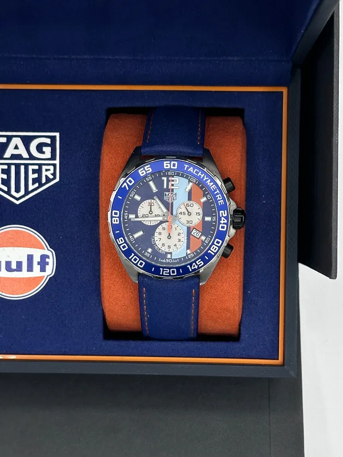 TAG Heuer x F1 Gulf Tachymetre MAP193